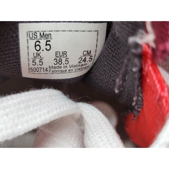 Vans Skate Authentic Asphalt Pomegranate Suede Canvas Shoes VN0A5FC8249 Size 6.5 - Picture 6 of 8